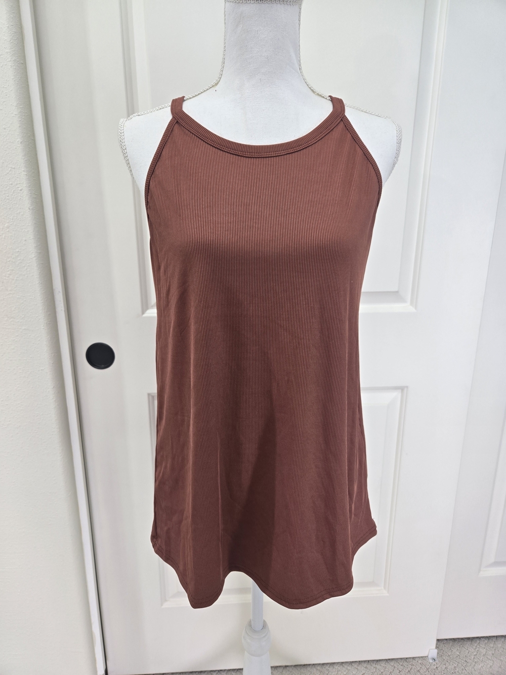 Tabacco Colored Tri Rocker Tank-Top